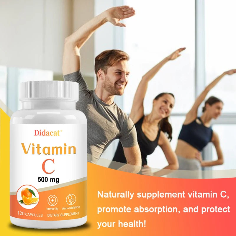 Vitamin C 500mg Capsules – Immune, Antioxidant & Skin Support