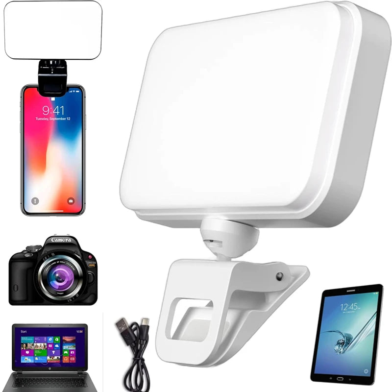 Mini Portable Fill Light LED Video Light Photography Lighting Cell Phone Selfie Livestreaming Fill Lamp Cold and Warm Vlog Lamp Peaceful Pleasures Health and Wellness