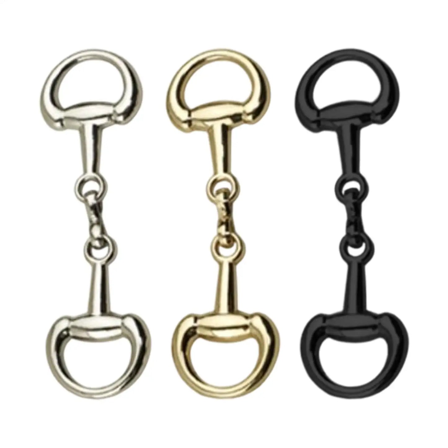 Double D-Ring Snaffle Bit Buckle | Zinc Alloy Clasp 4-Pack