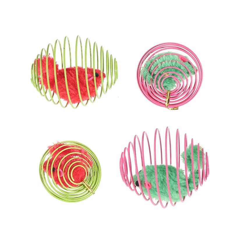 Cat Spring & Ball Toy Assortment | Bright Colors, No Batteries Cat Toy Peaceful Pleasures Health and Wellness 1pc Random color