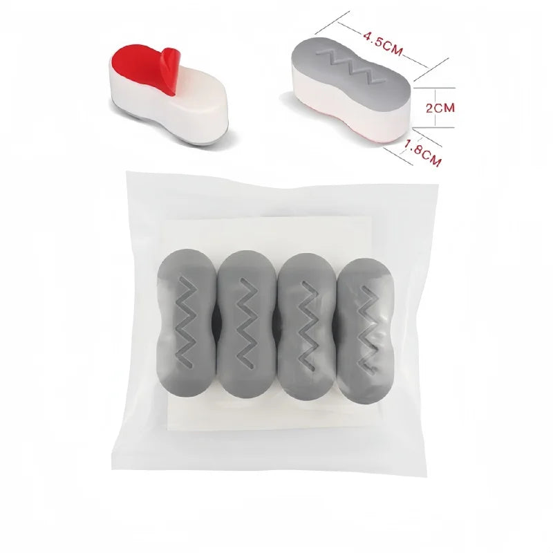4-Pack Toilet Seat Bumper Pads – Non-Slip Adhesive Cushions