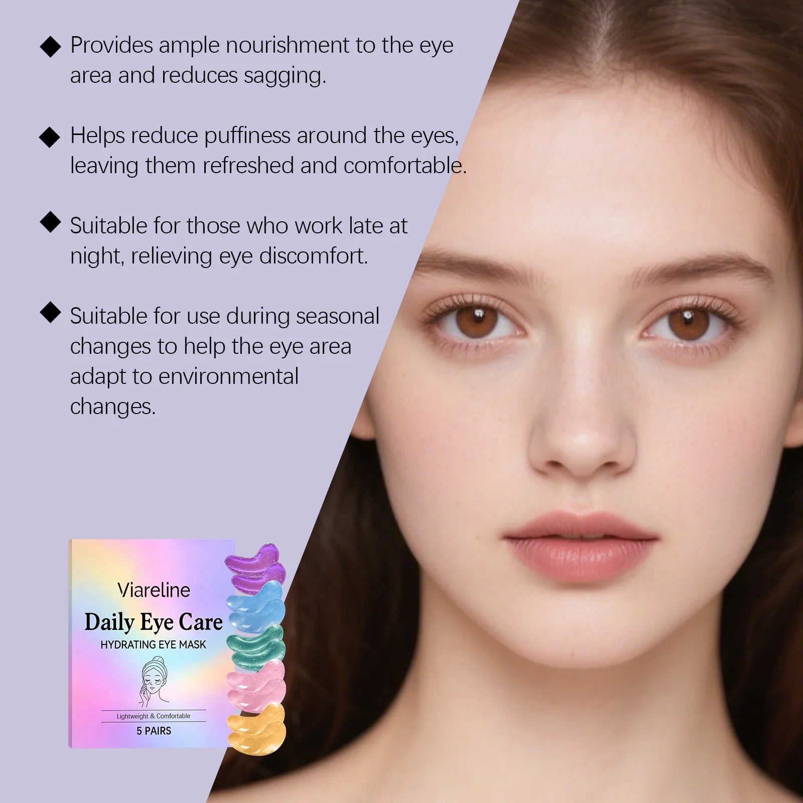 Hyaluronic Hydrating Eye Mask Relieve Eye Fatigue Remove Dark Circles Eye Bags Smoothing Wrinkles Moisturizing Firming Eye Mask Peaceful Pleasures Health and Wellness