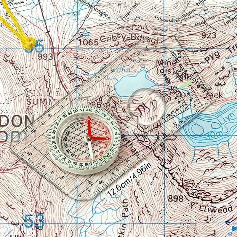 Compass Navigation Map Ruler | Hiking & Orienteering Tool