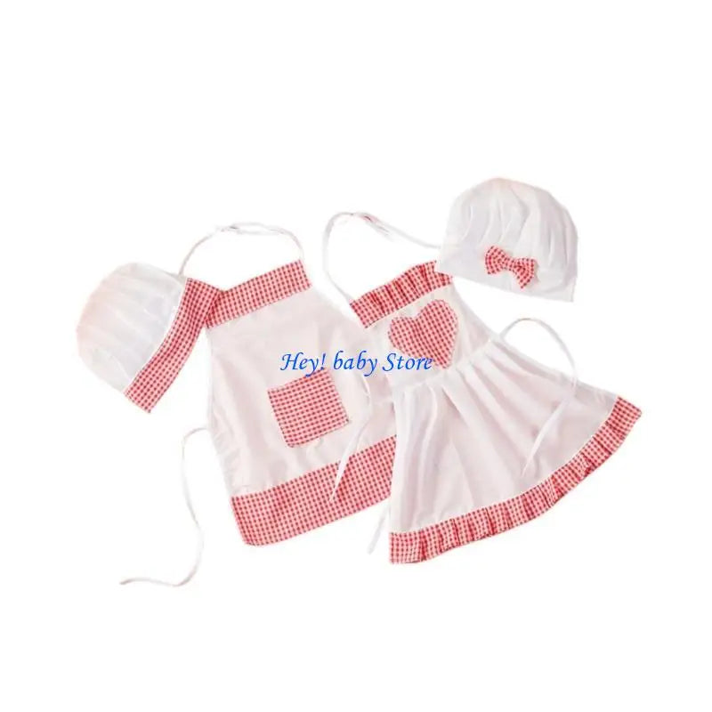 Baby Chef Hat & Apron Photo Prop Costume Set | 0–12 Months