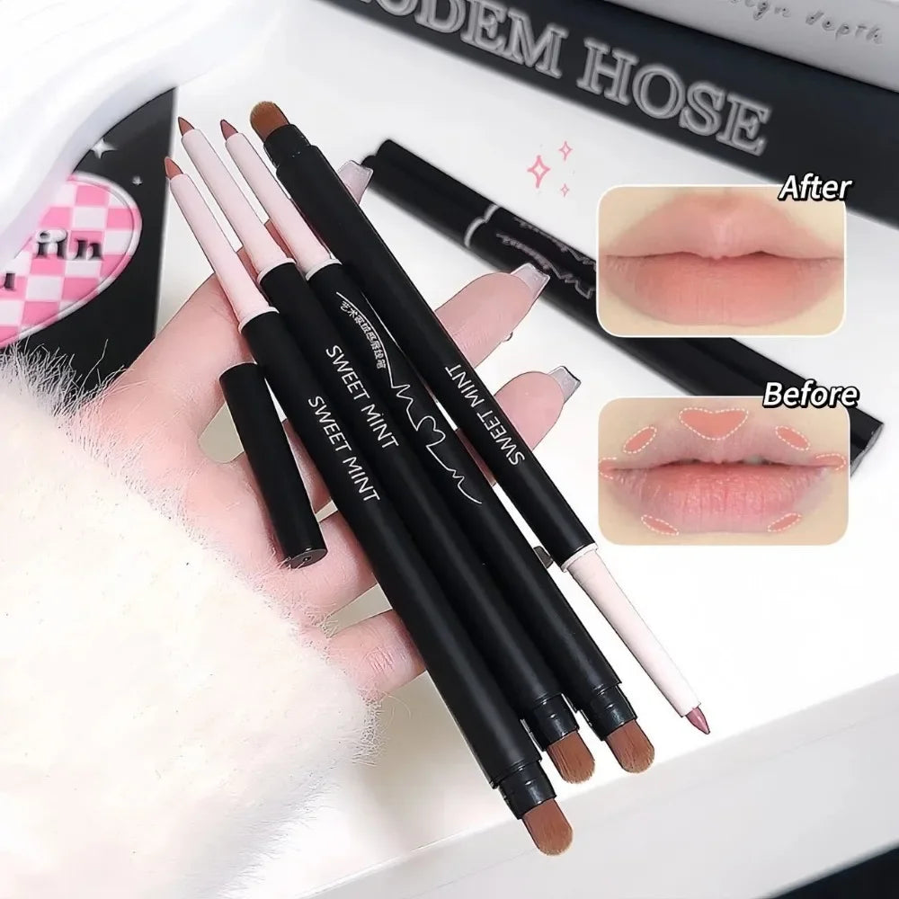 3D Velvet Matte Lip Liner Pencil – Waterproof Long-Lasting