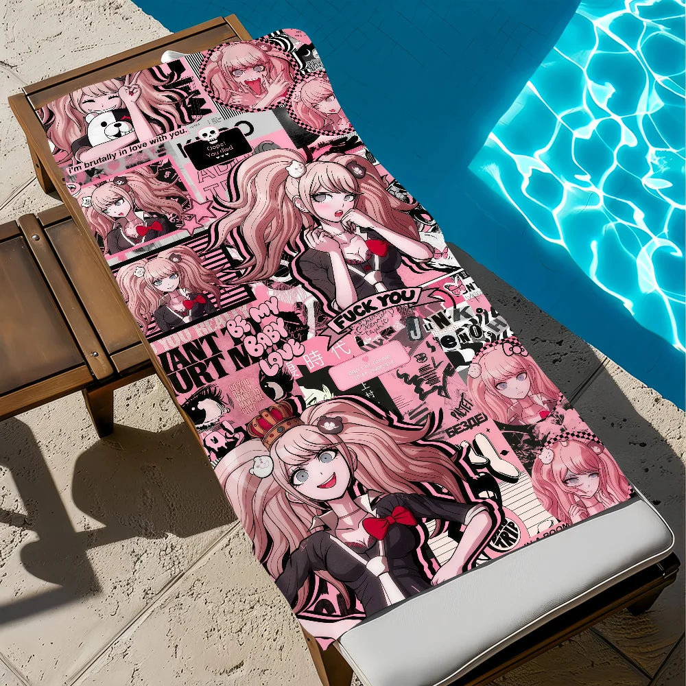 Danganronpa Anime Quick-Dry Beach Towel | Soft Microfiber Anime Beach Towel Peaceful Pleasures Health and Wellness z2 STJ80x160CM