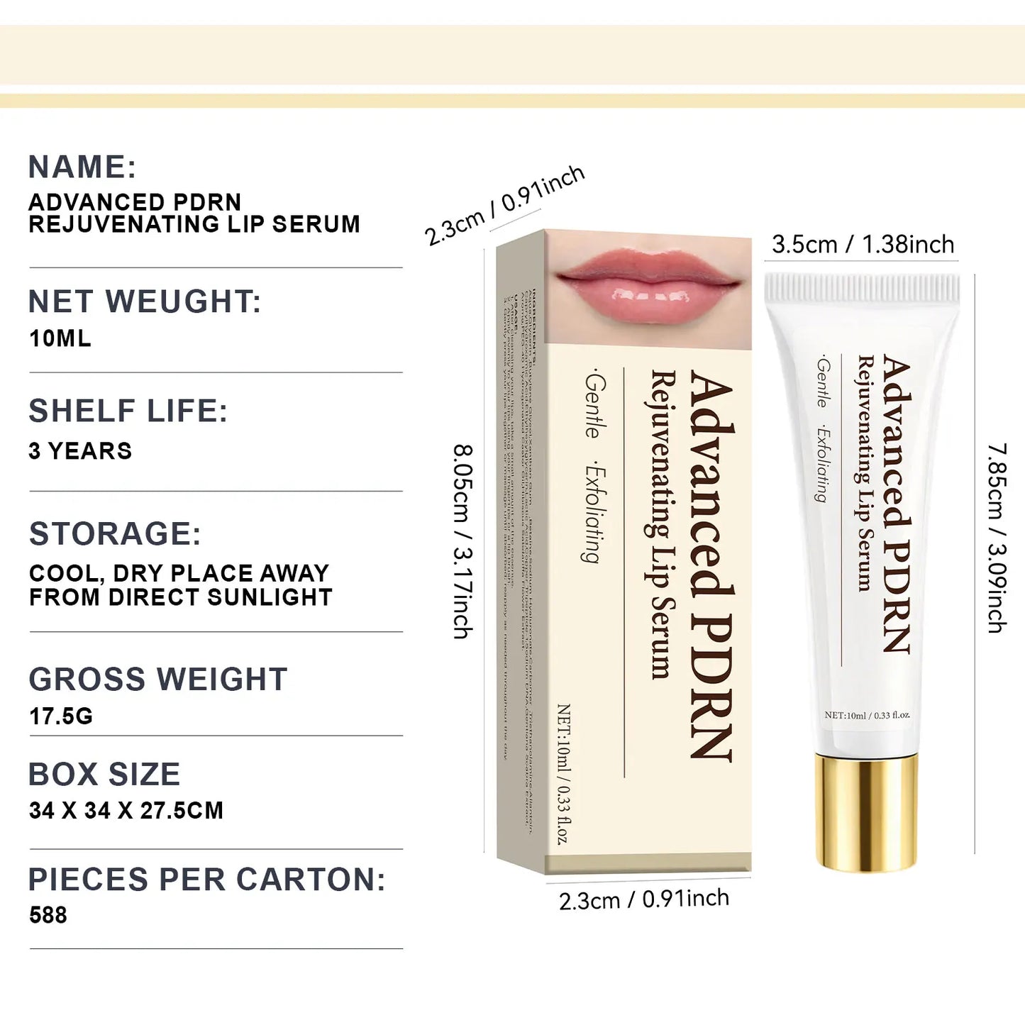 Advanced PDRN Rejuvenating Lip Serum, Hydrating Lip Balm with PDRN for Glowy Lip, Gentle Exfoliating & Smoothing Lip Moisturizer Peaceful Pleasures Health and Wellness