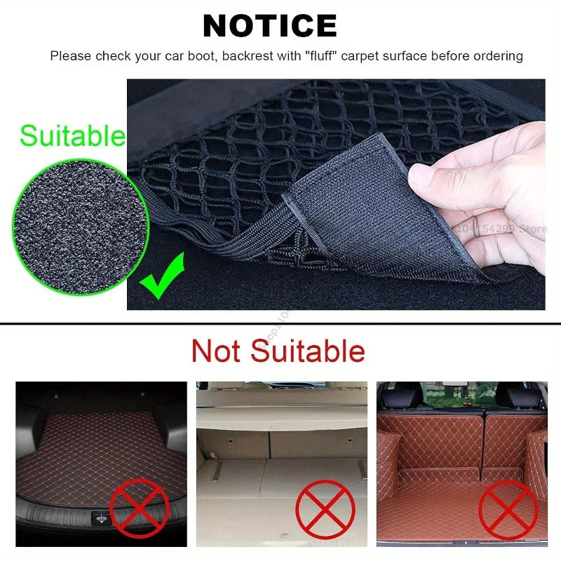 Universal Car Trunk Organizer Elastic Mesh Net Storage Bag