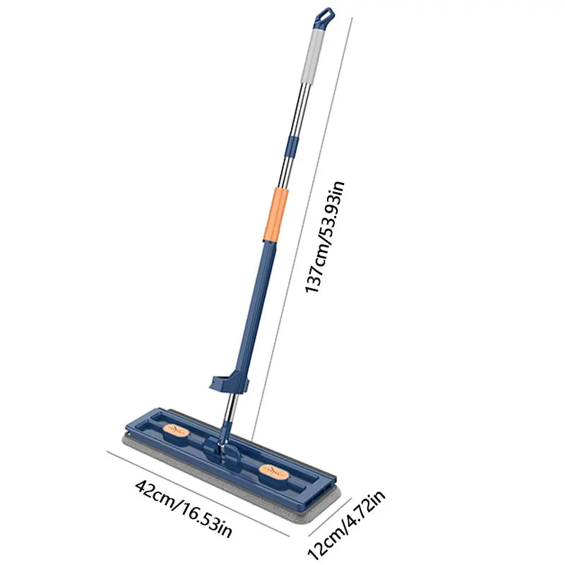 42cm Self-Wringing Flat Mop | Wet & Dry with Squeegee