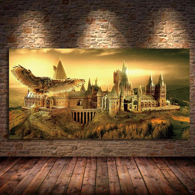 Harry Potter Hogwarts Owl Canvas Wall Art | Kids Room Decor