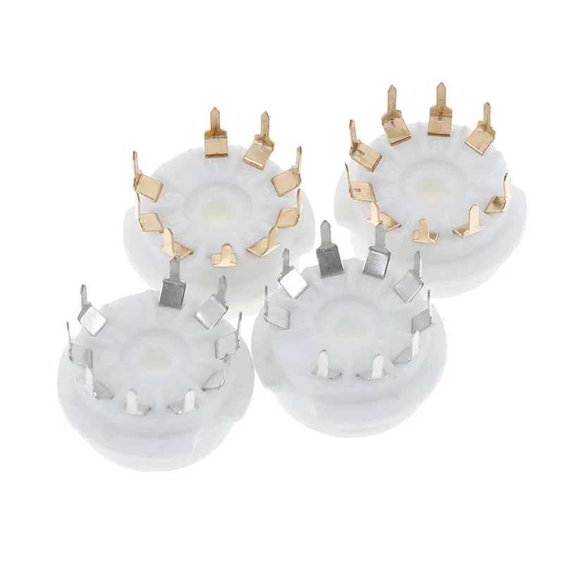 Gold-Plated 9-Pin Ceramic Tube Socket for 12AX7 ECC83 EL84