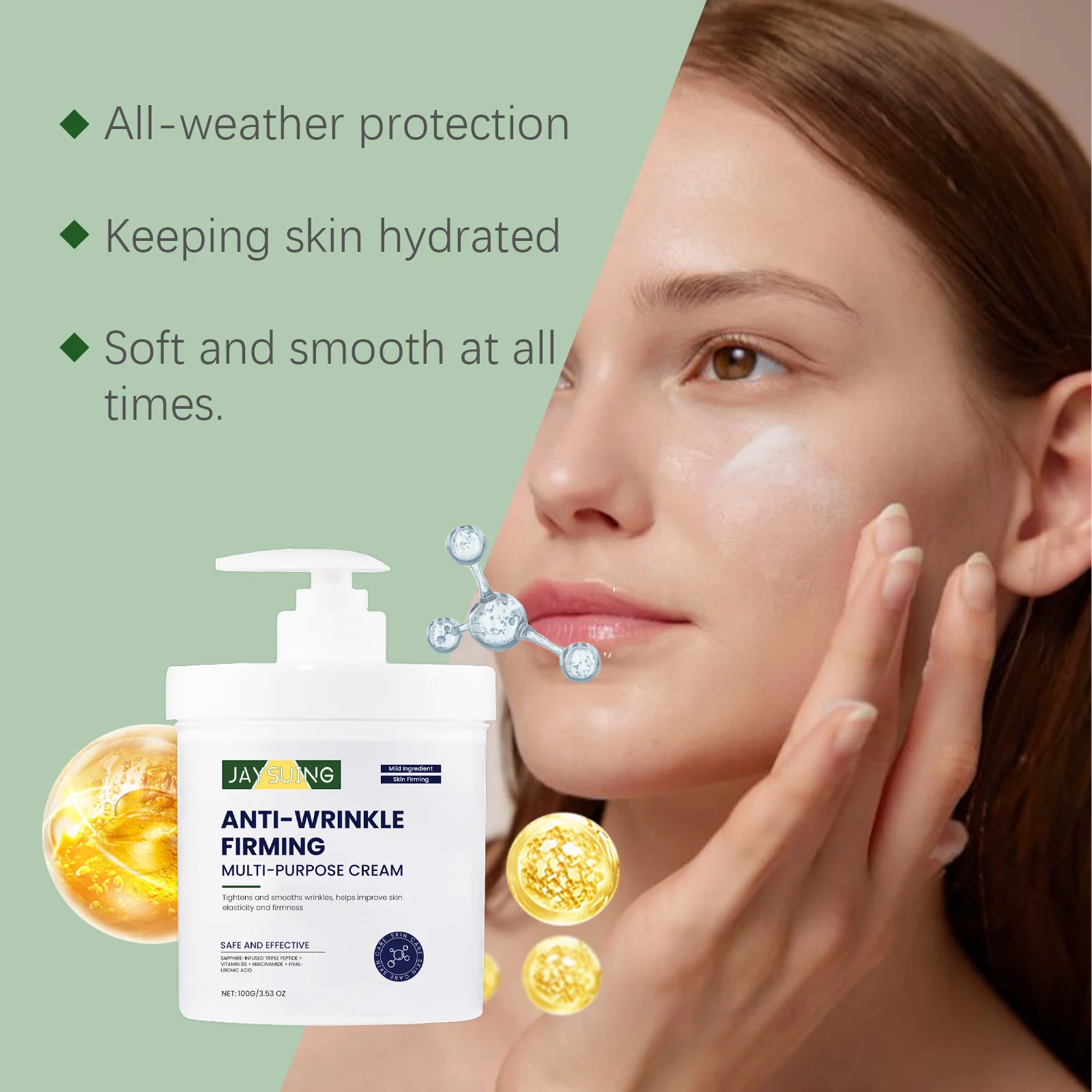 Nicotinamide Brightening Face Cream Reduce Rough Skin Restore Tightness Increase Skin Elasticity Multi Functional Facial Lotion Peaceful Pleasures Health and Wellness