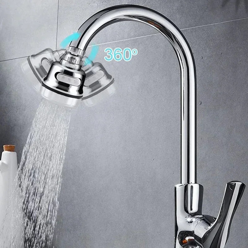 Universal Sink Faucet with 2/3 Modes 360 Degree Rotation Filter Extension Tube Shower Head Water Saving Kitchen Accessory Peaceful Pleasures Health and Wellness