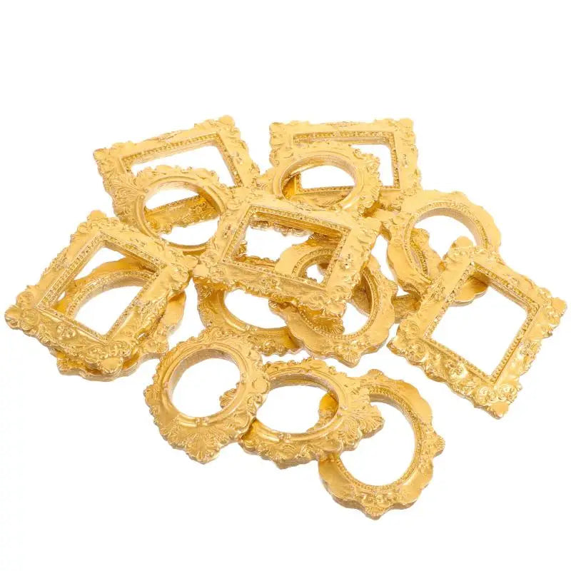 15Pcs Miniature Dollhouse Picture Frames – DIY Resin Ornaments