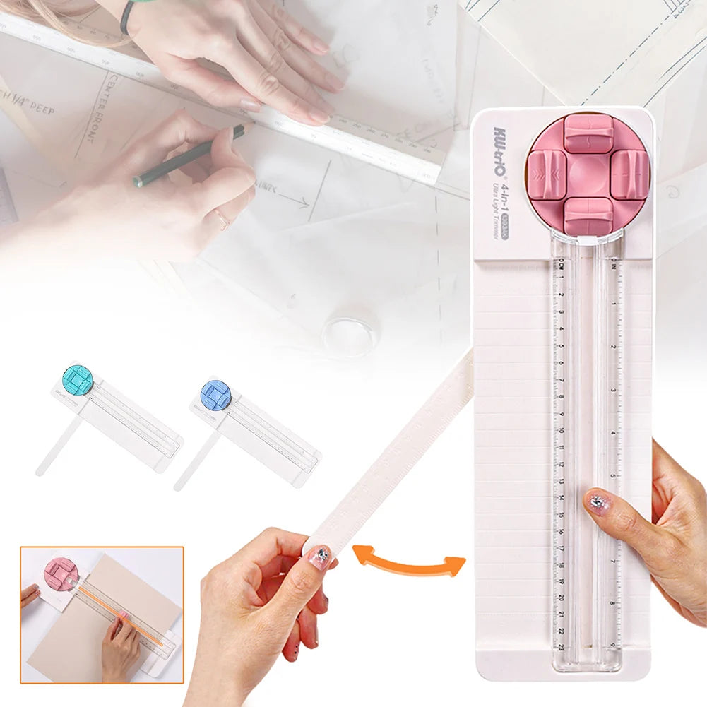 4-in-1 Craft Paper Cutter – DIY Scrapbook Trimmer Tool