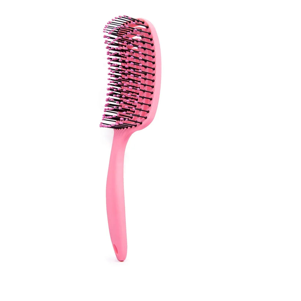 1Pcs Detangling Brush For Women Fast Blow Drying Hollowing Hair Comb Massage Scalp Styling Hairbrush For Afro 3A/4C Black Hair Peaceful Pleasures Health and Wellness Pink