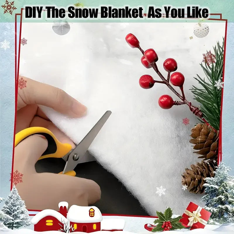 Christmas Artificial Snow Blanket – Fluffy Simulation Snow Cover
