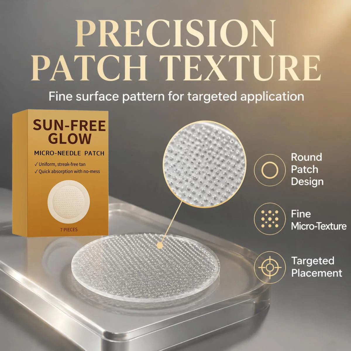 Sunless Microneedle Glow Tanning Patches – 7pc, All Skin Types