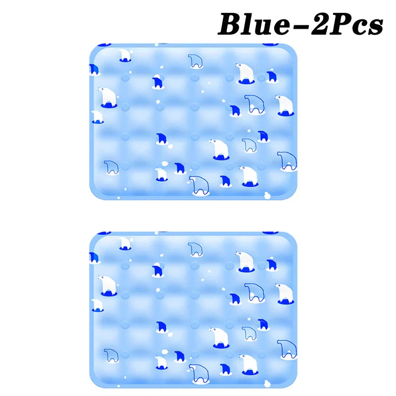 Pet Cooling Mat for Dogs & Cats – Ice Silk Non-Slip Summer Bed