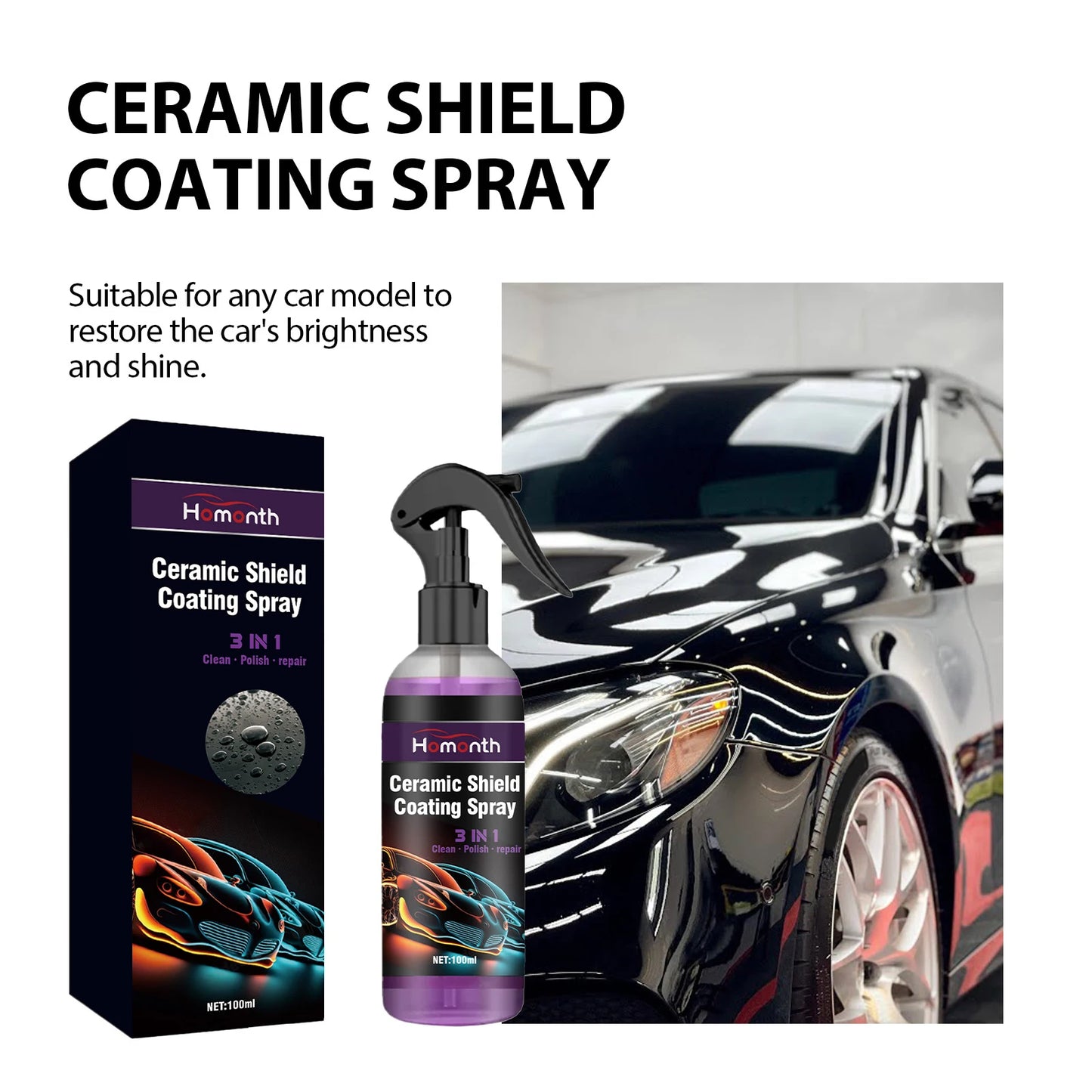 Homonth Ceramic Car Coating Spray | Polish & Paint Protection