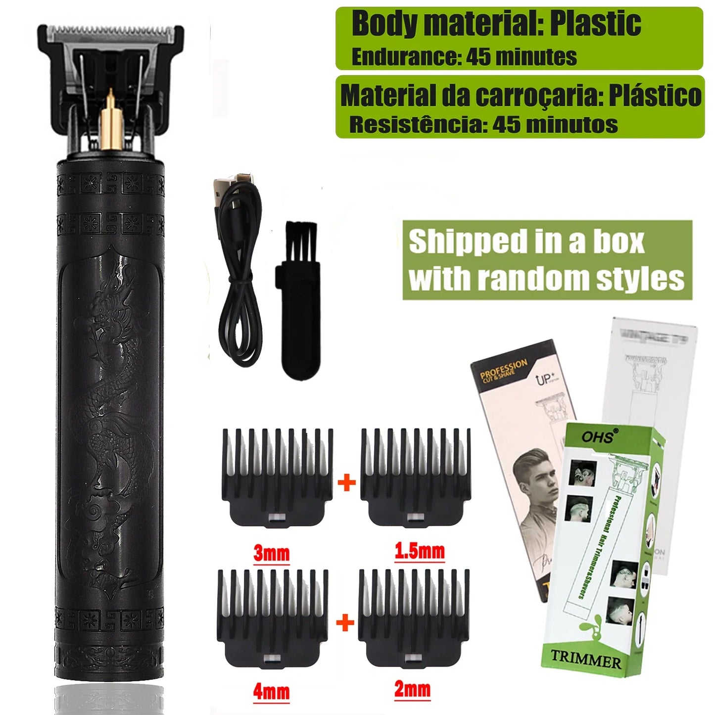 OHS T9 Electric Hair Clipper & Beard Trimmer – 0mm Barber