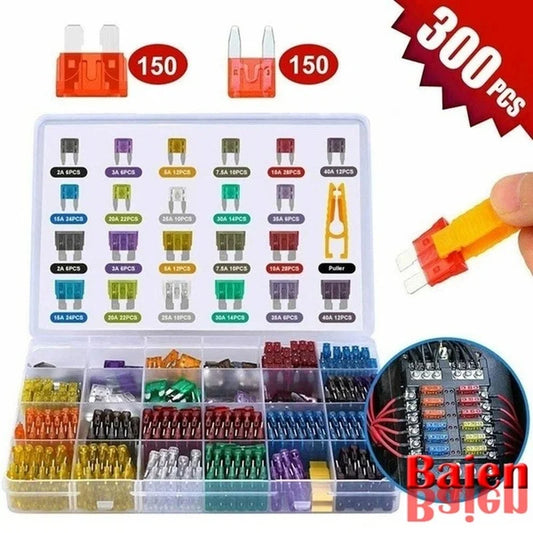 Car Fuse Blade Fuse Kit Fuses Automatic Truck Blade The Fuse Insurance Insert Insurance of Xenon Piece Lights Auto Accessories Peaceful Pleasures Health and Wellness 300 PCS
