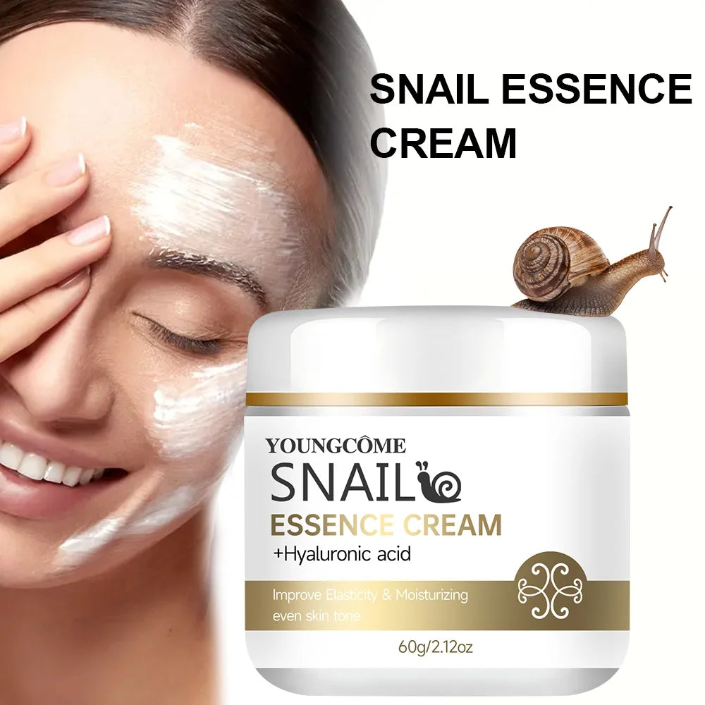 2pcs Snail essence cream with hyaluronic acid,Retinol Moisturizing Firming Lightening Repairing Smooth Skincare Whitening Creams Peaceful Pleasures Health and Wellness