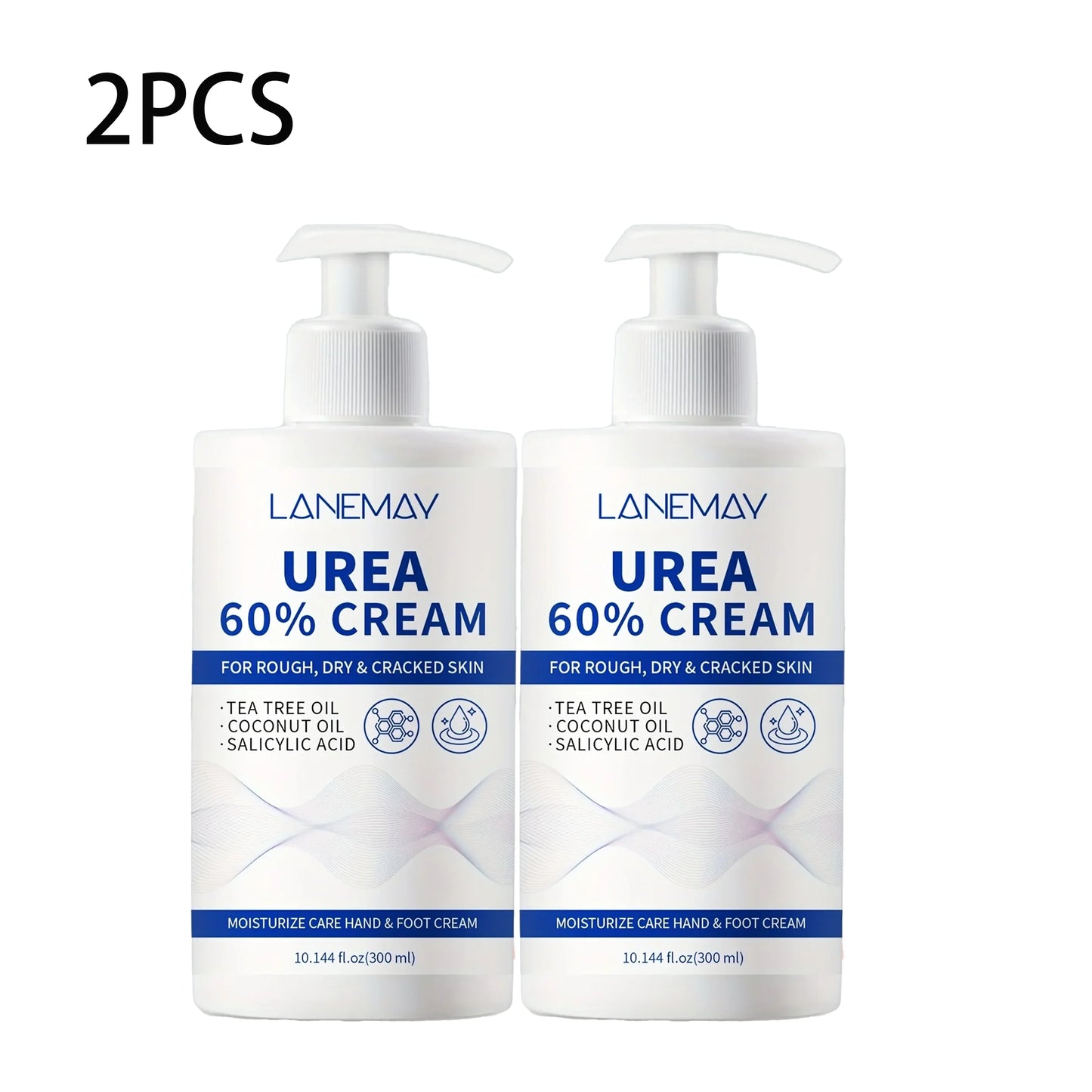 2-Pack Urea 60% Hand & Foot Cream – Tea Tree & Salicylic Acid