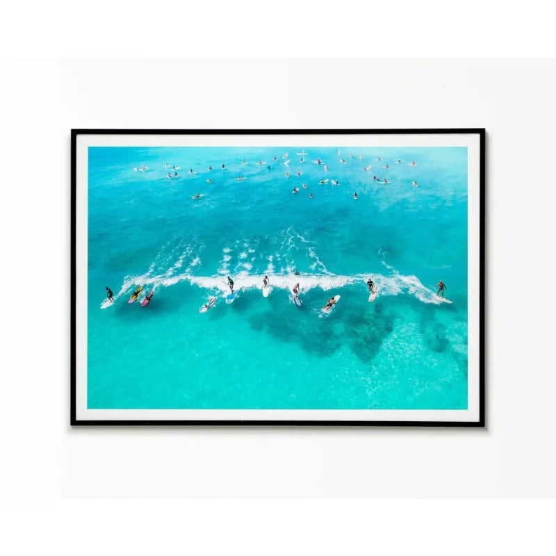 Ocean Beach Surfers Canvas Wall Art | Coastal Home Decor Print Canvas Wall Art Peaceful Pleasures Health and Wellness 4 20x30cm Unframed