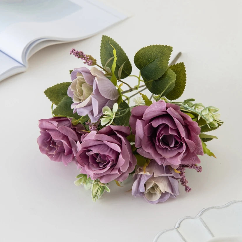 Artificial Silk Rose Bouquet – Wedding & Home Decor