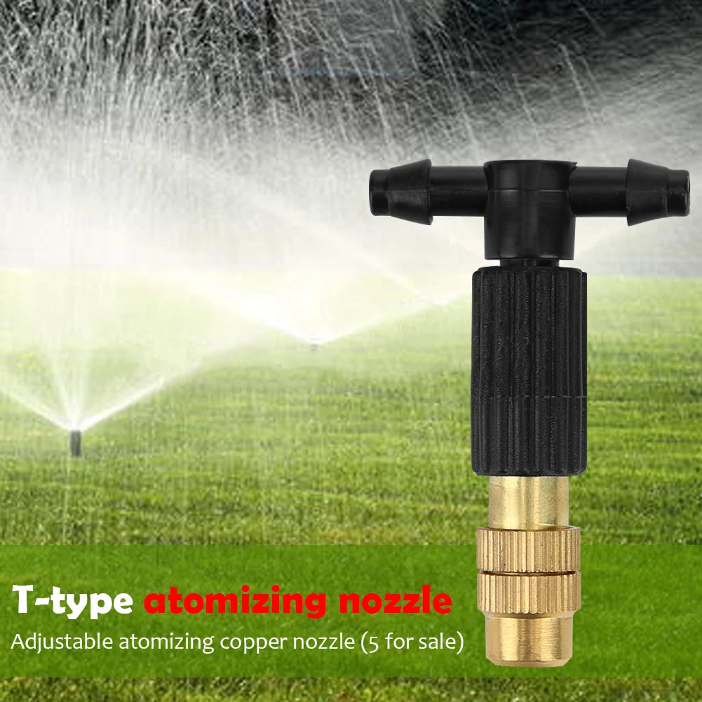 Adjustable Brass Misting Nozzles for Garden Irrigation Peaceful Pleasures Health and Wellness