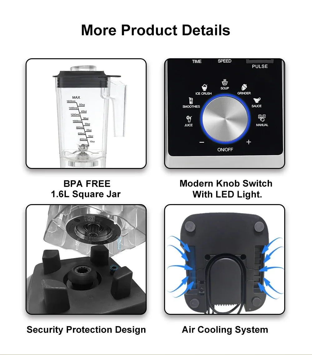 BioloMix Digital BPA FREE 2L Automatic Blender Blenders Peaceful Pleasures Health and Wellness
