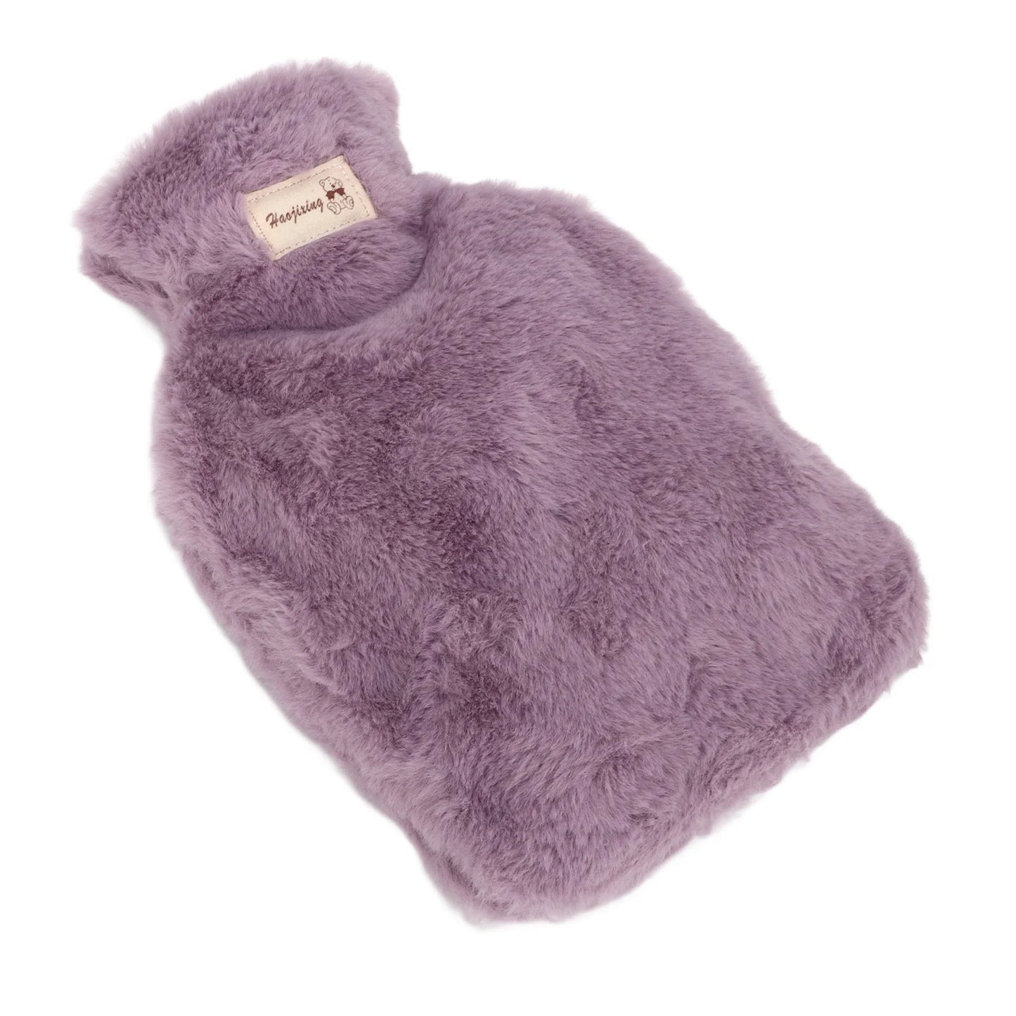 Warm Water Bottle Plush Hot Water Bottle Wide Mouth 1000ml Large Threaded Stopper Anti Slip Texture PVC Inner Liner for School Peaceful Pleasures Health and Wellness