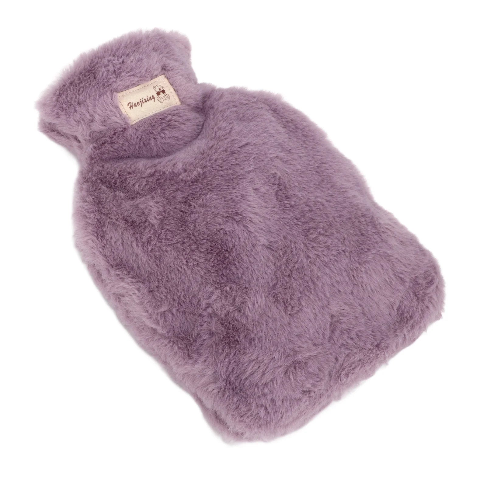 Warm Water Bottle Plush Hot Water Bottle Wide Mouth 1000ml Large Threaded Stopper Anti Slip Texture PVC Inner Liner for School Peaceful Pleasures Health and Wellness