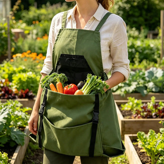 Garden Harvesting Apron with Large Pockets | Oxford Cloth Garden Harvesting Apron Oasis Select