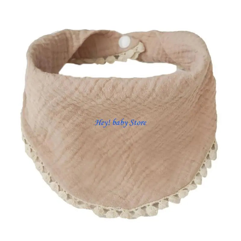 Cotton Gauze Baby Burp Cloth – Adjustable Triangle Bib Newborn