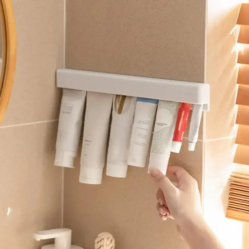 Multi-Compartment Bathroom Organizer & Cosmetics Storage Rack