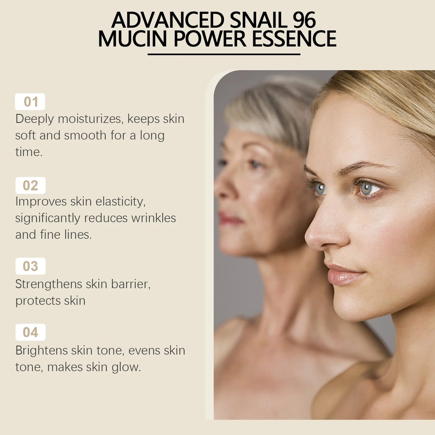 96% Snail Mucin Serum 100ml – Firming & Anti-Aging Essence