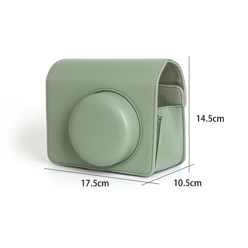 Retro Camera Bag for Instax Wide 400 with Shoulder Strap PU Leather Cover Protective Camera Case Peaceful Pleasures Health and Wellness