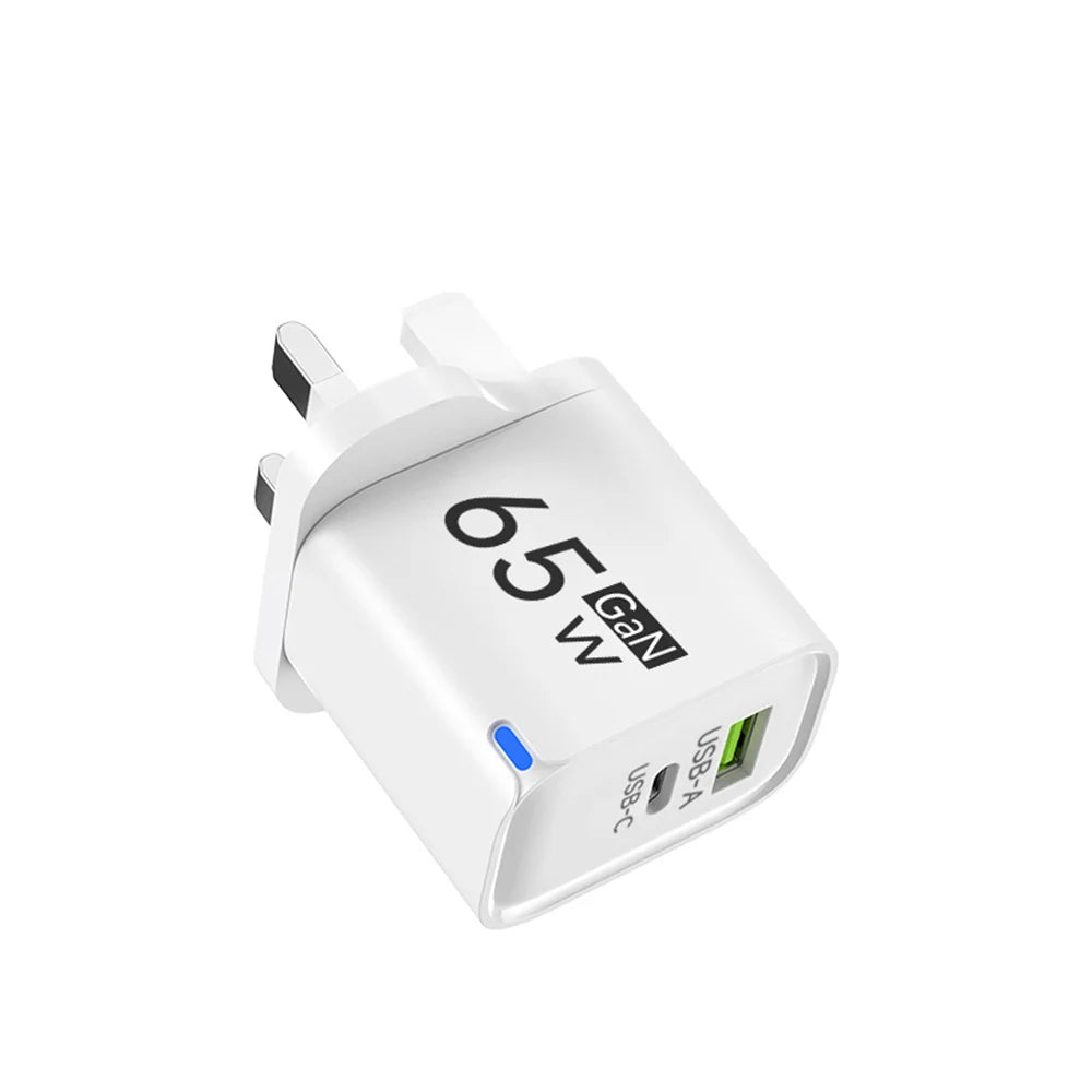 65W GaN USB-C Multi-Port Fast Charger PD3.0 QC3.0 iPhone Samsung