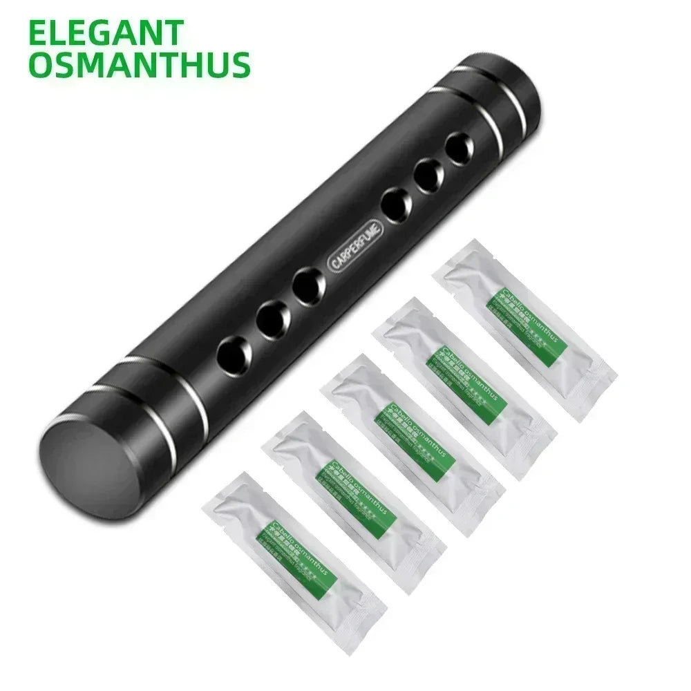 Car Air Vent Perfume Car Air Freshener Flavoring Smell Aroma Perfumes Air Freshener Parfum Car Accessories Peaceful Pleasures Health and Wellness Black 5PCS Osmanthus