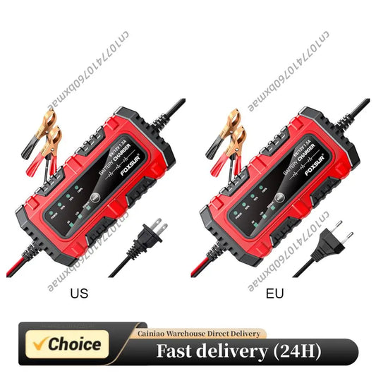 6V 12V 1.5A Smart Charger Car and Motorcycle Battery Charging Unit for Car Truck Boat SUV Lead-Acid AGM GEL Batteries Peaceful Pleasures Health and Wellness