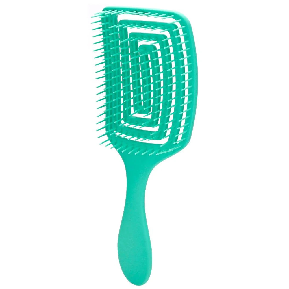 Fashion Salon Wide Tooth Comb Hairdresser Styling Massage Comb Curved Comb for Hair Care Removing Tangles Barber Accessories Peaceful Pleasures Health and Wellness Green
