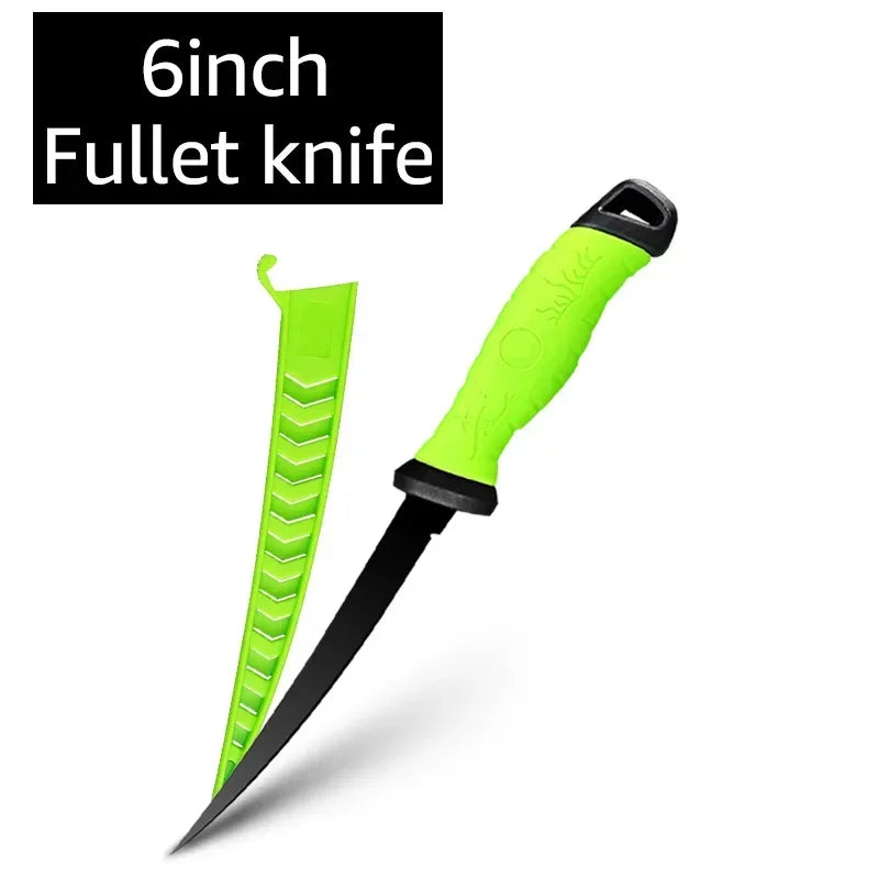 Stainless Steel Fillet Boning Knife for Fish Multi-Purpose Meat Cleaver Butcher Knife Fruit Cutter Fishes Slicing Kitchen Knives Peaceful Pleasures Health and Wellness 6inch Fillet 1pcs