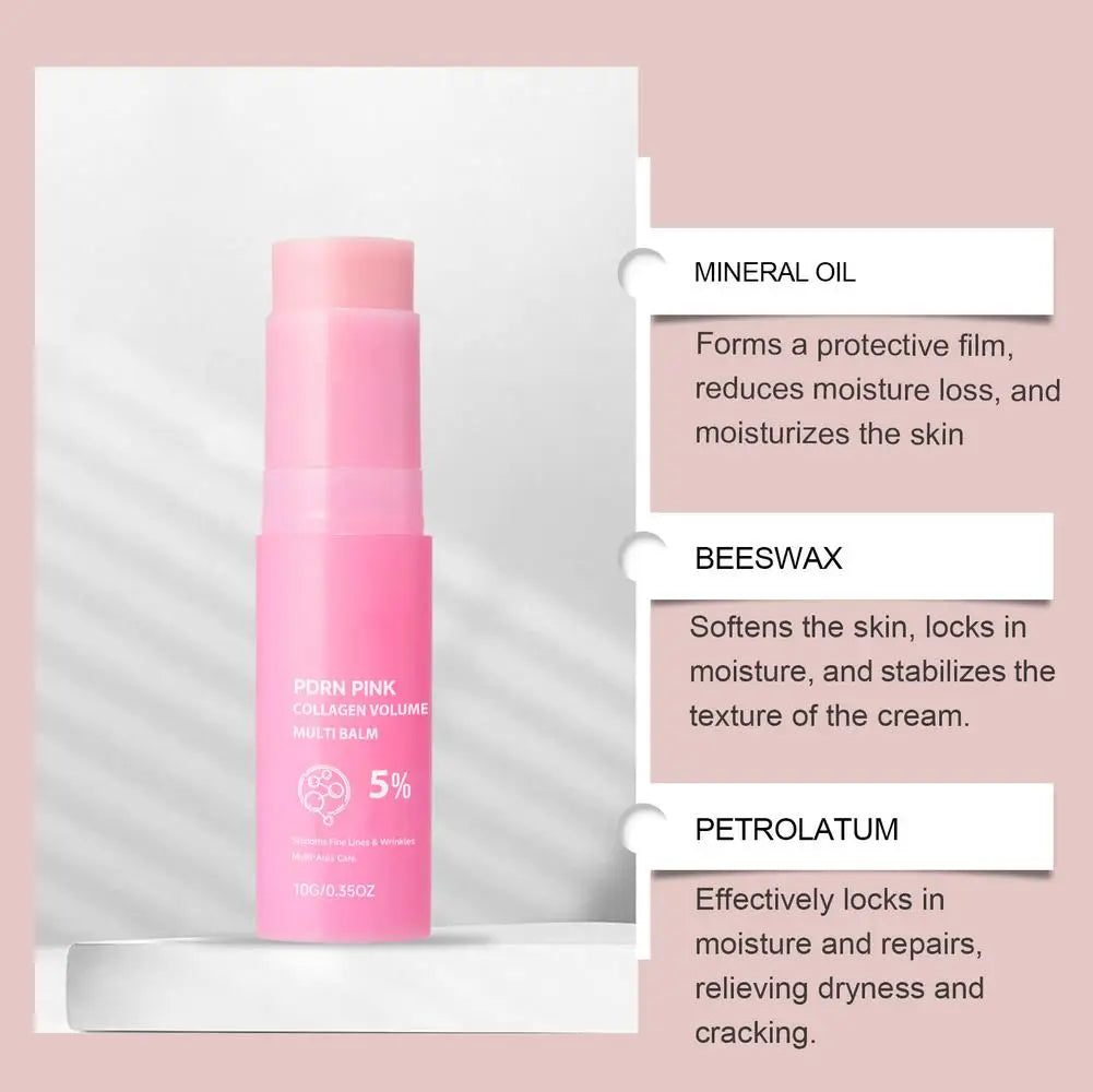 PDRN Collagen Multi Balm Stick – Face, Neck & Lip Moisturizer
