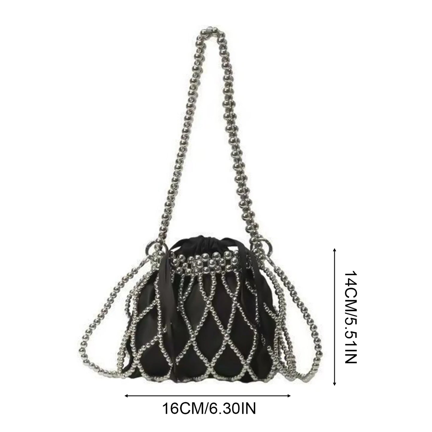 Pearl Woven Crossbody Bag For Women With Lace Design And Dual Handle Functionality Peaceful Pleasures Health and Wellness