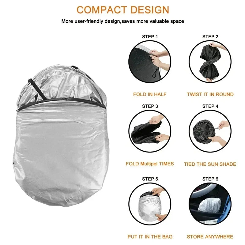 Car Windshield Sun Shade Car Sunshade Cover Visor Protector Interior Anti UV Sun Windscreen Folding Parasol Auto Accessories Peaceful Pleasures Health and Wellness