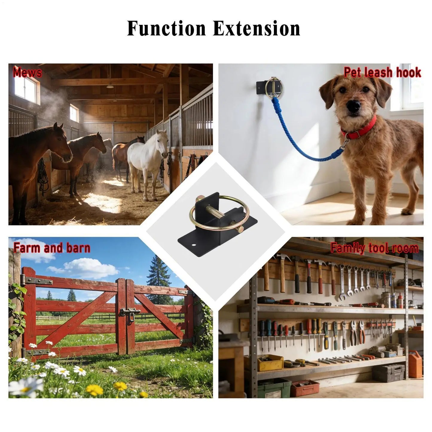 Stall Bucket Hook Hanger with Locking Pin – 2Pcs Barn & Fence