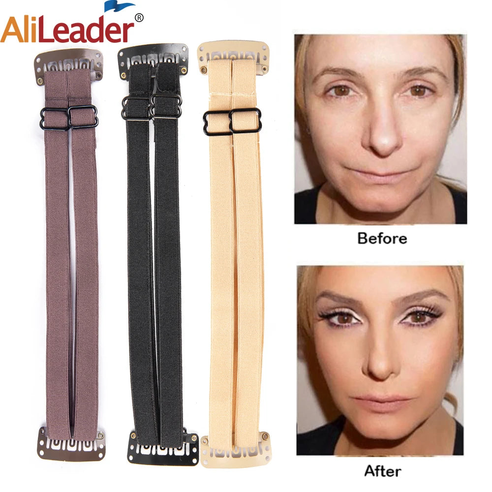Reusable Adjustable Elastic Face Firming Bands Thin BB Clip Stretching Straps for Eye Lifting And Brow Sculpting Makeup Tool Peaceful Pleasures Health and Wellness