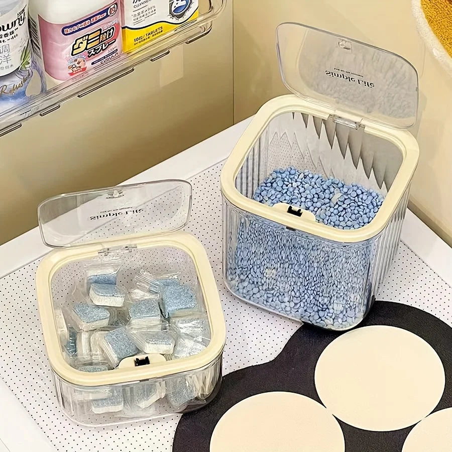 Laundry Pods Container & Storage Box – Eco-Friendly Organizer for Pods, Beads & Powder
